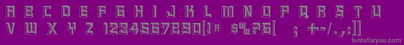 Reliefcaps-Schriftart – Graue Schriften auf violettem Hintergrund