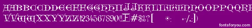 GeschlossenGotikKaps Font – White Fonts on Purple Background