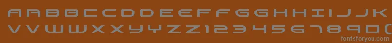 フォントAntietamtitle – 茶色の背景に灰色の文字