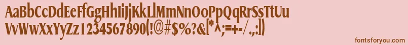 GriffoncondensedxtraboldRegular Font – Brown Fonts on Pink Background