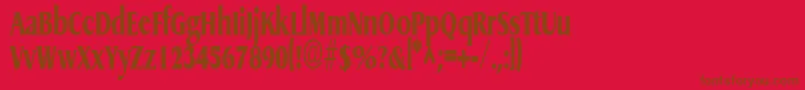 GriffoncondensedxtraboldRegular Font – Brown Fonts on Red Background