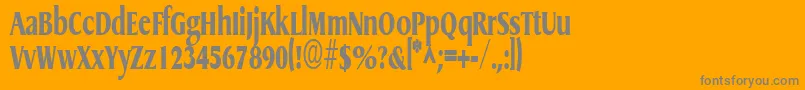 GriffoncondensedxtraboldRegular Font – Gray Fonts on Orange Background