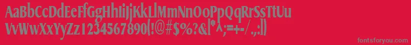 Шрифт GriffoncondensedxtraboldRegular – серые шрифты на красном фоне