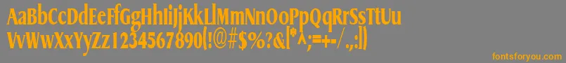 GriffoncondensedxtraboldRegular Font – Orange Fonts on Gray Background