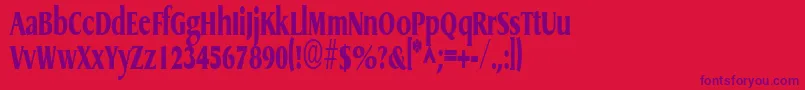 GriffoncondensedxtraboldRegular Font – Purple Fonts on Red Background