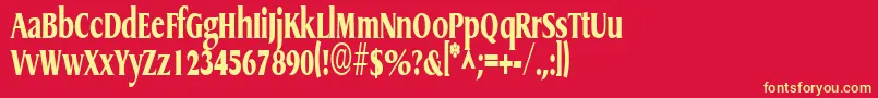 GriffoncondensedxtraboldRegular Font – Yellow Fonts on Red Background