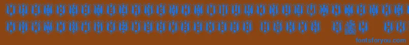 NufcSheild Font – Blue Fonts on Brown Background