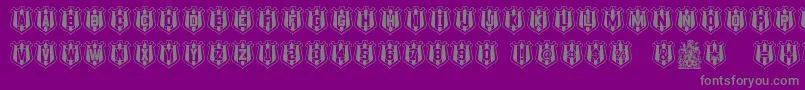 NufcSheild-Schriftart – Graue Schriften auf violettem Hintergrund