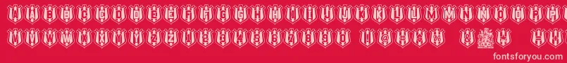 NufcSheild Font – Pink Fonts on Red Background