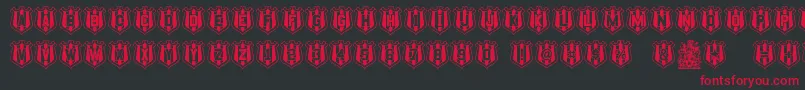 フォントNufcSheild – 黒い背景に赤い文字