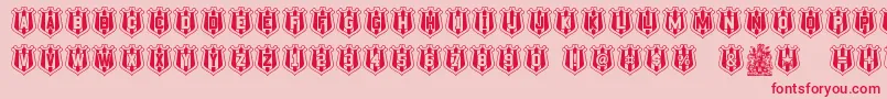 NufcSheild Font – Red Fonts on Pink Background