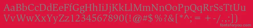 Police SlimbachstdBook – polices grises sur fond rouge