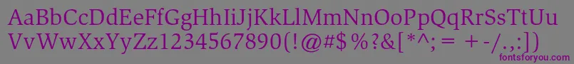 SlimbachstdBook Font – Purple Fonts on Gray Background