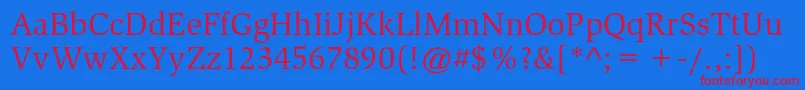 SlimbachstdBook Font – Red Fonts on Blue Background