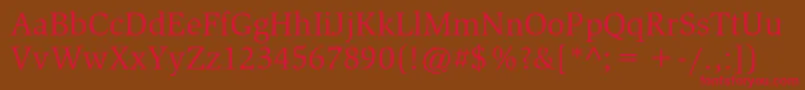 SlimbachstdBook Font – Red Fonts on Brown Background