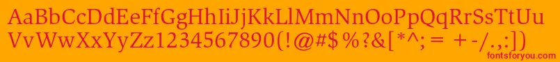 SlimbachstdBook Font – Red Fonts on Orange Background