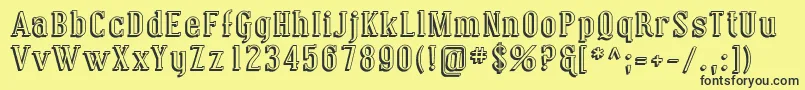 Coving13 Font – Black Fonts on Yellow Background