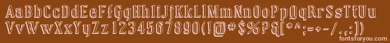 Coving13 Font – Pink Fonts on Brown Background