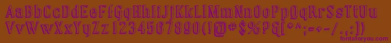 Coving13 Font – Purple Fonts on Brown Background