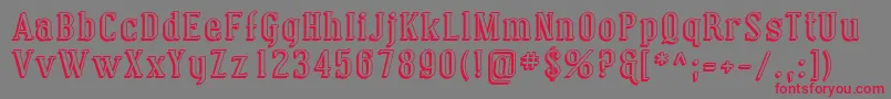 Coving13 Font – Red Fonts on Gray Background