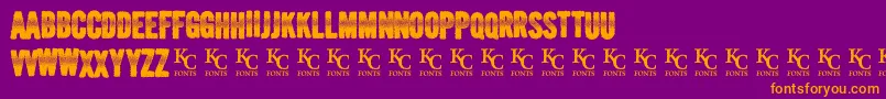 VerbalDiarrhea Font – Orange Fonts on Purple Background