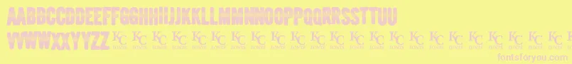 VerbalDiarrhea Font – Pink Fonts on Yellow Background