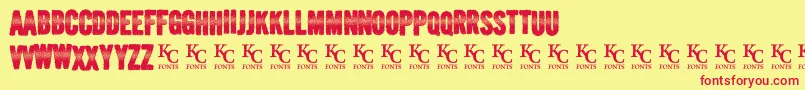 VerbalDiarrhea Font – Red Fonts on Yellow Background