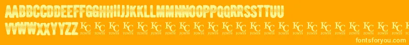 VerbalDiarrhea Font – Yellow Fonts on Orange Background