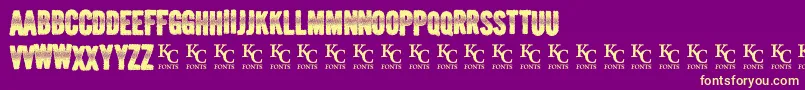 VerbalDiarrhea Font – Yellow Fonts on Purple Background