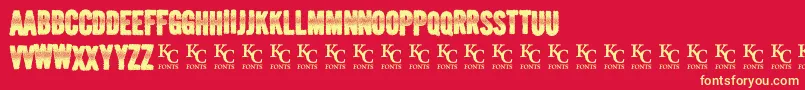 VerbalDiarrhea Font – Yellow Fonts on Red Background