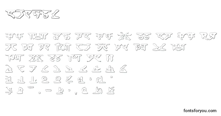 Czcionka Homews – alfabet, cyfry, specjalne znaki