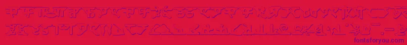 Homews Font – Purple Fonts on Red Background