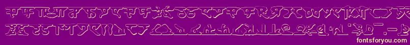 Homews Font – Yellow Fonts on Purple Background