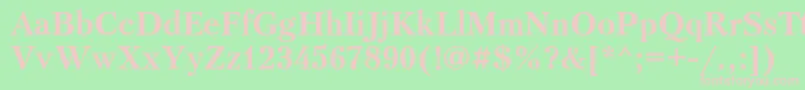 PetersburgcBold Font – Pink Fonts on Green Background