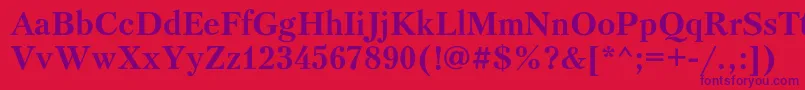 PetersburgcBold Font – Purple Fonts on Red Background