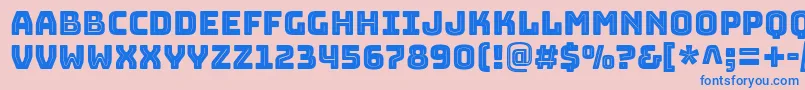 BungeeinlineRegular Font – Blue Fonts on Pink Background