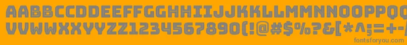 BungeeinlineRegular-Schriftart – Graue Schriften auf orangefarbenem Hintergrund