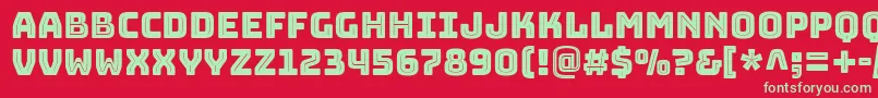 BungeeinlineRegular Font – Green Fonts on Red Background