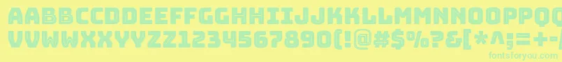 BungeeinlineRegular Font – Green Fonts on Yellow Background