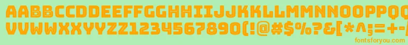 BungeeinlineRegular Font – Orange Fonts on Green Background