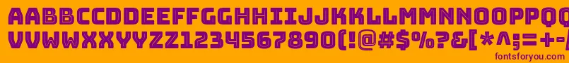 BungeeinlineRegular Font – Purple Fonts on Orange Background