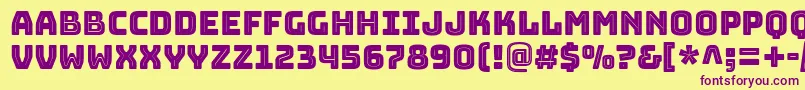 BungeeinlineRegular Font – Purple Fonts on Yellow Background