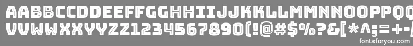 フォントBungeeinlineRegular – 灰色の背景に白い文字