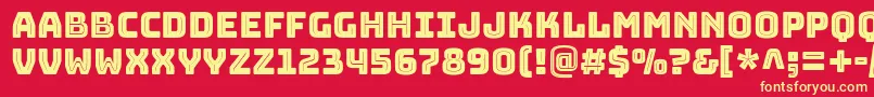 BungeeinlineRegular Font – Yellow Fonts on Red Background