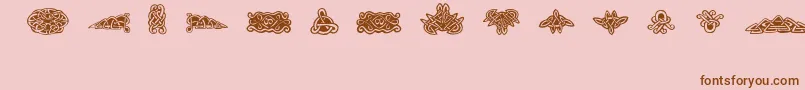 FeTattooNo.1 Font – Brown Fonts on Pink Background