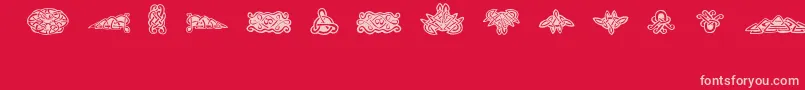 FeTattooNo.1 Font – Pink Fonts on Red Background