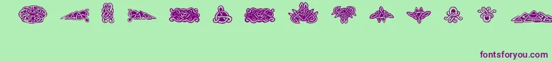 FeTattooNo.1 Font – Purple Fonts on Green Background