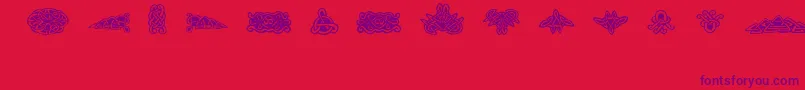 FeTattooNo.1 Font – Purple Fonts on Red Background