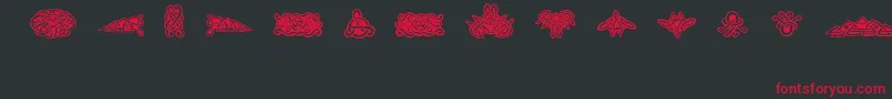 FeTattooNo.1 Font – Red Fonts on Black Background