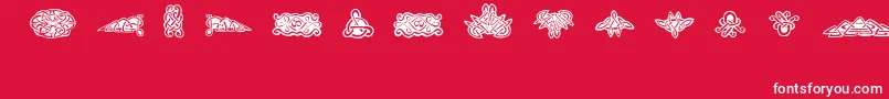 Fonte FeTattooNo.1 – fontes brancas em um fundo vermelho